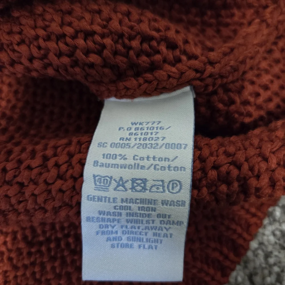 Boden Cotton chunky button front cardigan size 2 Burnt Orange